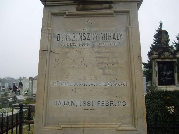 Baja, Rókus u.: Rókus temető. 11.kép: Kubinszky Mihály.jpg Baja, Rókus u.: Rókus temető. 11.kép: Kubinszky Mihály.jpg